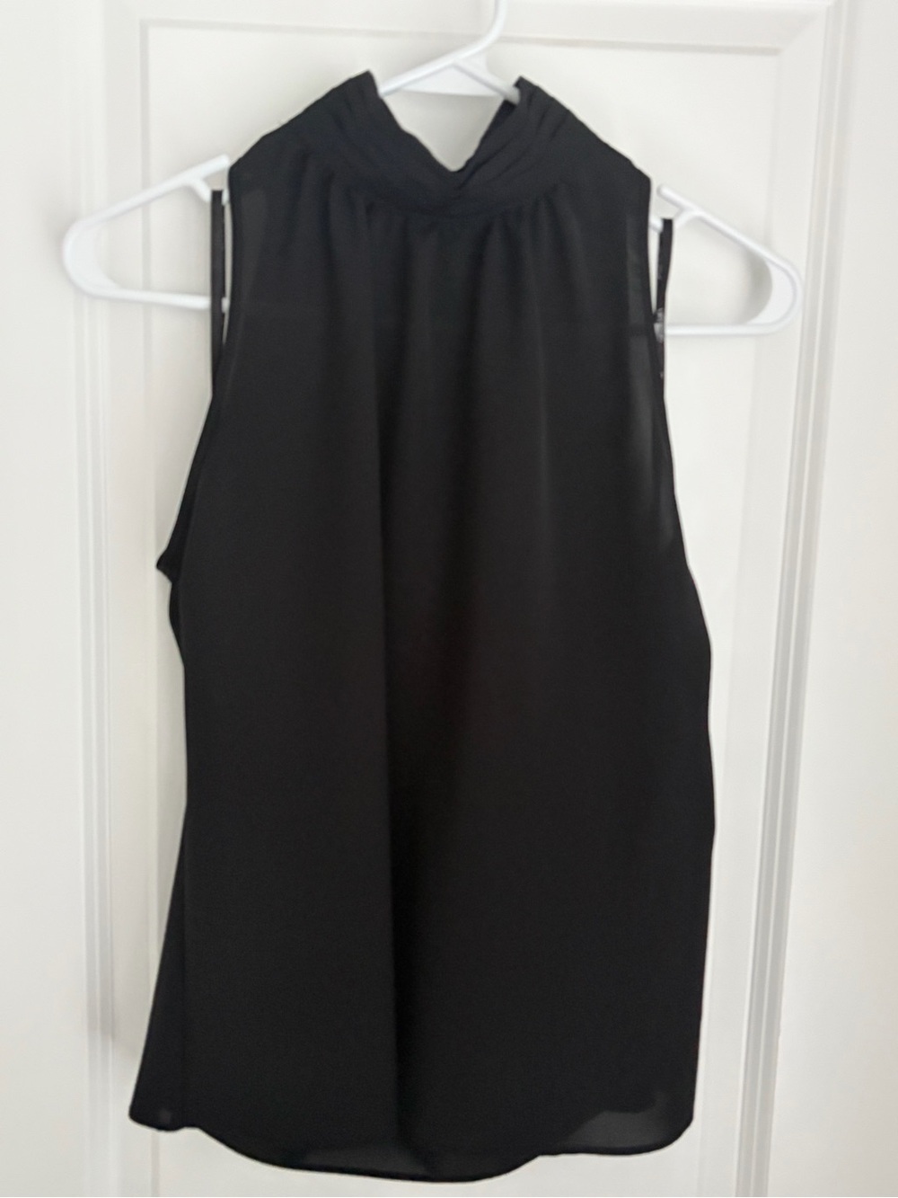 Calvin Klein Black Sleeveless Mock-Neck Tank